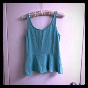 Express Teal Peplum Tank
